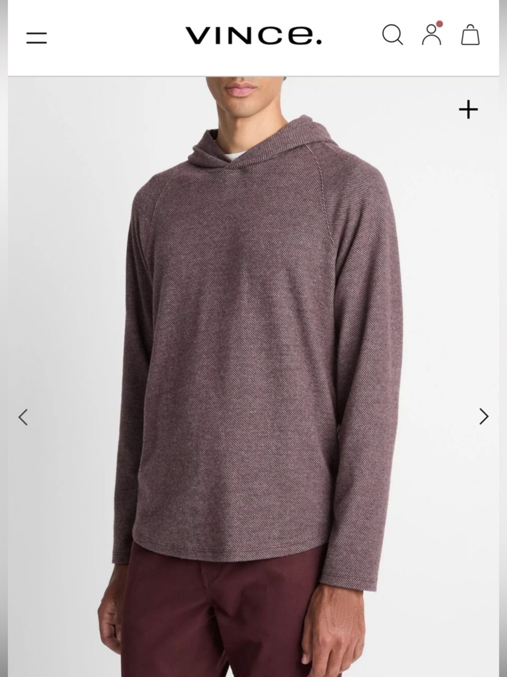 Vince.Broken Twill Pullover Hoodie size M NWT